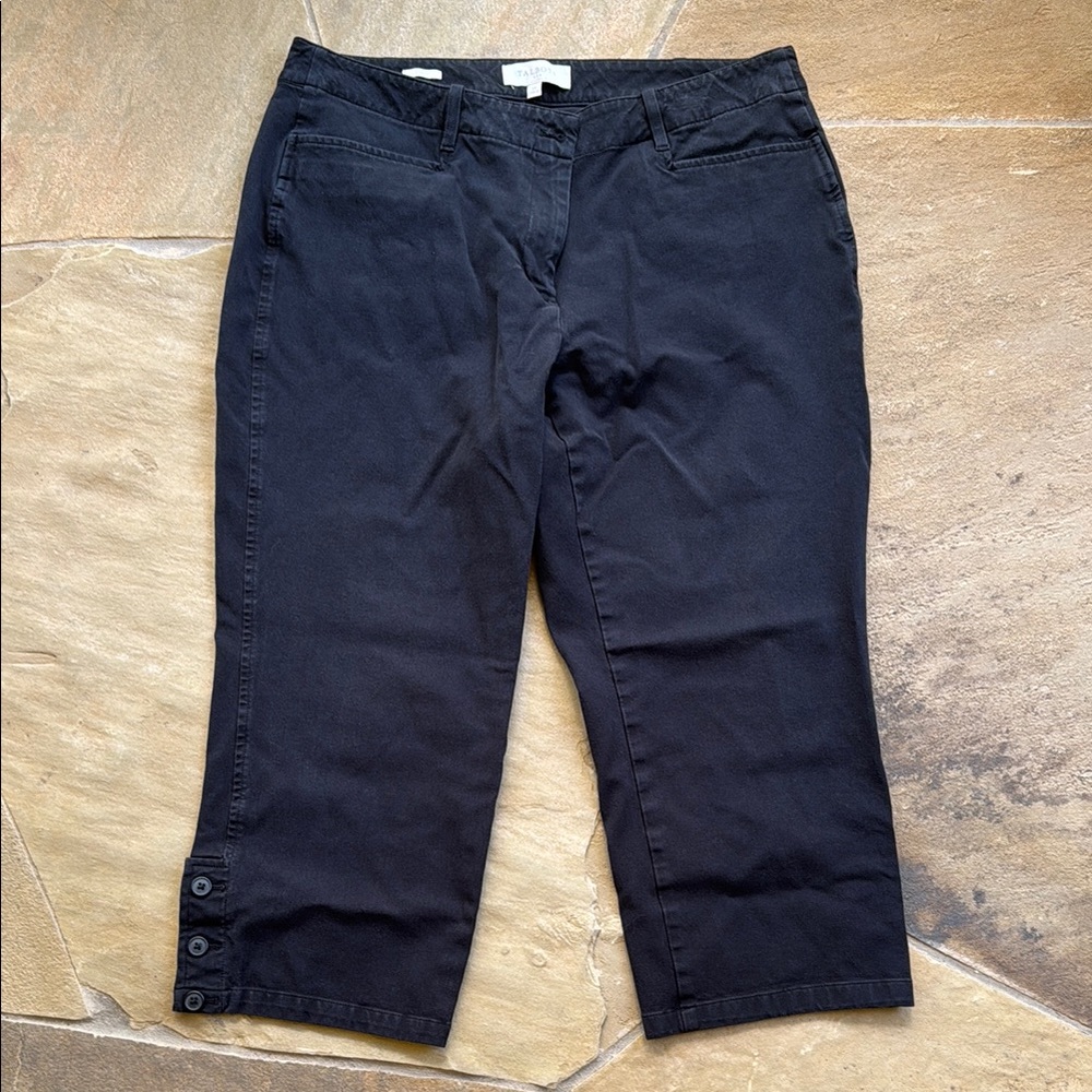 Talbots Women's Black Cropped Pants 14.